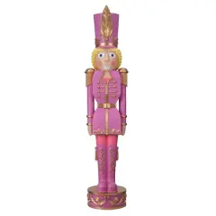 Haute Decor 48" Purple & Gold Decorative Christmas Nutcracker