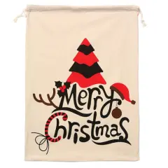 Personality Case&trade; 19" x 26" Merry Tree Christmas Cotton Drawstring Bag