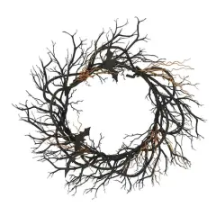 24" Black Bat Wreath by Ashland&reg;