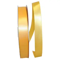JAM Paper 7/8" x 100yd. Satin Single Face Ribbon Yellow Gold