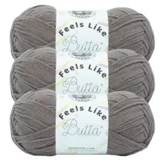 3 Pack Lion Brand&reg; Feels Like Butta&reg; Solid Yarn Cocoa
