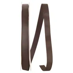 JAM Paper 5/8" x 100yd. Grosgrain Style Wired Ribbon Chocolate Brown
