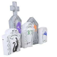 8ft. Occasions Inflatable Halloween Flashing Lights Tombstone Scene