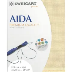 Zweigart&reg; Belfast Fein-Aida 18 Count Pre-Cut Fabric Beige