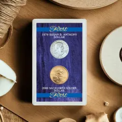 First 1979 Susan B. Anthony Dollar & 2000 First Sacagawea Dollar