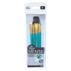 Royal & Langnickel&reg; Menta&trade; Synthetic Squirrel Watercolor 5 Piece Brush Set