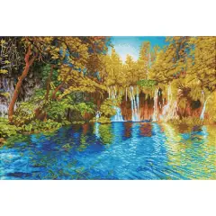 Diamond Dotz&reg; Intermediate Picturesque Falls Plitvice Lakes National Park Diamond Facet Art Kit