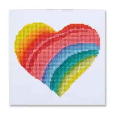 Rainbow Heart Diamond Art Kit by Make Market&reg;