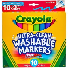 Crayola&reg; Ultra-Clean Washable&trade; Color Max&trade; Broad Line Bright Markers