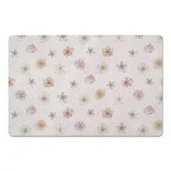 Florals Floor Mat White
