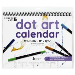 Leisure Arts&reg; Dot Art 8.5'' x 11'' Calendar