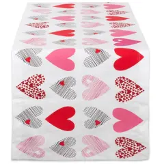 DII&reg; 72" Hearts Collage Print Table Runner