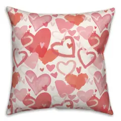 Heart Cluster Pattern 18" x 18" Throw Pillow