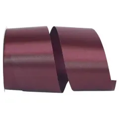 JAM Paper 2.5" x 50yd. Single Face Satin Allure Ribbon Raisin