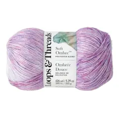Soft Ombre&trade; Yarn by Loops & Threads&reg; Plum/Periwinkle/White
