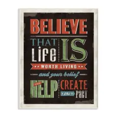 Stupell Industries Believe In Life Vintage Wall Plaque
