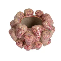 Hello Honey&reg; 5.25" Berry Delight 3D Strawberry Stoneware Planter Vase