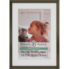 Expressions&trade; Aluminum Frame with Mat by Studio D&eacute;cor&reg; Pewter