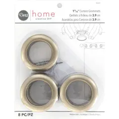 Dritz&reg; Home 1.562" Curtain Grommets, 8ct. Antique Gold