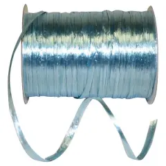 JAM Paper 1/4" Raffia Pearl Ribbon Blue