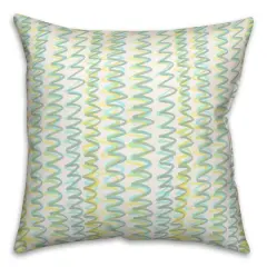 18" Squiggles Throw Pillow Green and gray