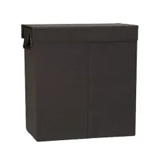 Household Essentials Collapsible Laundry Sorter with Lid Brown
