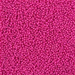 John Bead Terra Intensive 11/0 Czech Glass Seed Beads, 22g Pink Matte