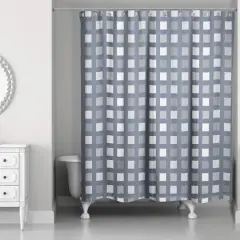 Squares Shower Curtain Slate