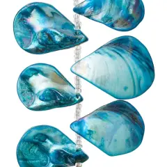 Teal Shell Teardrop Beads, 34mm by Bead Landing&trade;