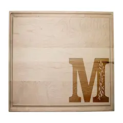 17" Floral Monogram Maple Cutting Board