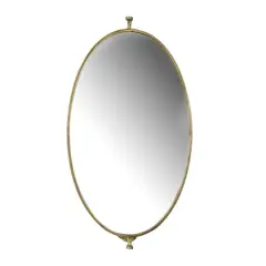 Hello Honey&reg; 27" Gold Pivoting Oval Wall Mirror