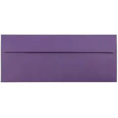 JAM Paper #10 Business Premium Straight Flap Envelopes, 50ct. Dark Purple