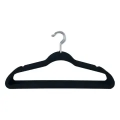 Simplify Slim Velvet Suit Hangers, 25ct. Black
