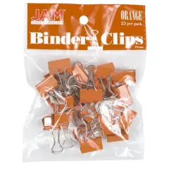 JAM Paper 3/4" Binder Clips, 25ct. Orange