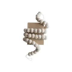 Hello Honey&reg; 6ft. Cream Handmade Wool Felt Ball Garland