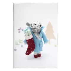 Stupell Industries Dalmatian Christmas Stocking Scene Wall Plaque Art