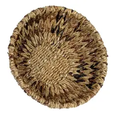 Hello Honey&reg; 12.5" Brown Woven Buri & Banana Fiber Basket Organizer