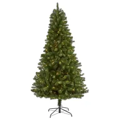 7.5ft. Pre-Lit Virginia Fir Artificial Christmas Tree, Clear Lights