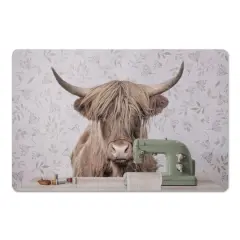 18" x 27" Highland Cow at Desk Sewing Floor Mat