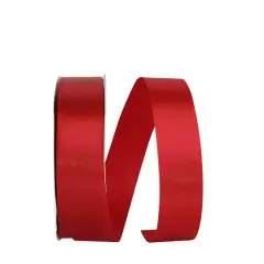 JAM Paper 3/8" x 100yd. Single Face Satin Allure Ribbon Scarlet