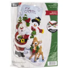 Bucilla Santa's Gathering Felt Stocking Kit