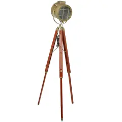 Brown Stainless Steel Spotlight Floor Lamp 31" x 31" x 68"