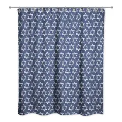 Brush Stroke Star of David Shower Curtain