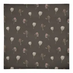 Cottage Florals Cotton Twill Napkin Charcoal