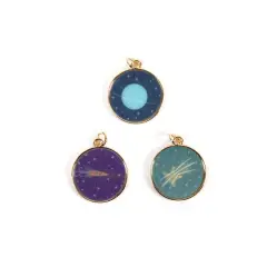 Round Lenticular Space Charm Set by Bead Landing&trade;
