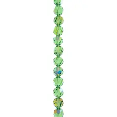 Preciosa Glass Crystal Round Beads, 6mm by Bead Landing&trade; Peridot AB