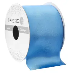 2.5" x 10yd. Satin Wired Ribbon by Celebrate It&reg; Classic Light Blue