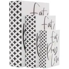 White Eat, Pray, Love Book Storage Box Set