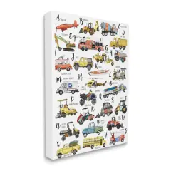 Stupell Industries ABCs of Motor Vehicles Kid's Alphabet Chart Wall Art
