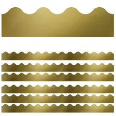 Carson Dellosa Education&reg; Sparkle & Shine Foil Scalloped Border Set, 234ft. Gold